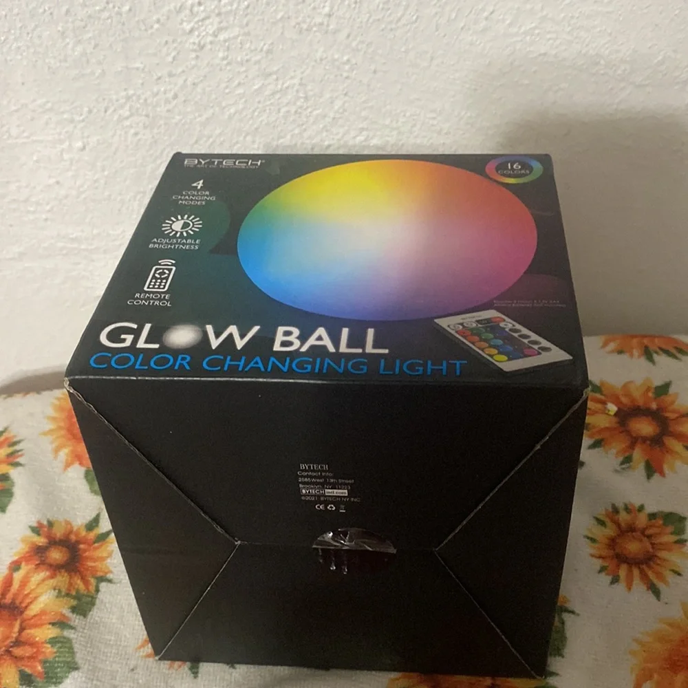 16 colors 🟢🟣Glow Ball+💡w remote NIP+2P Night LED shoe-lights